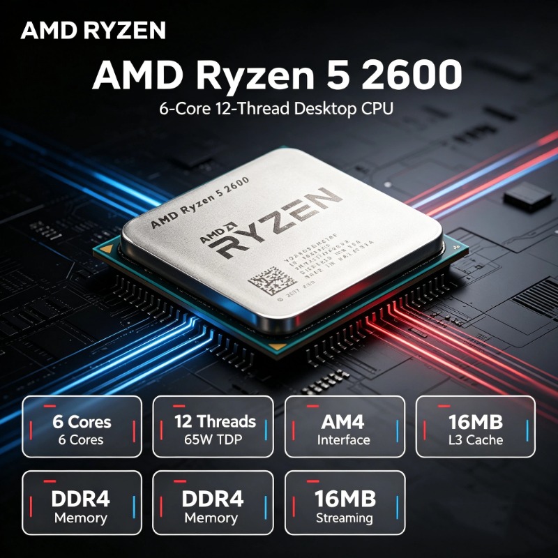 Pc Gaming Ryzen - معالج AMD Ryzen 5 2600 R5
