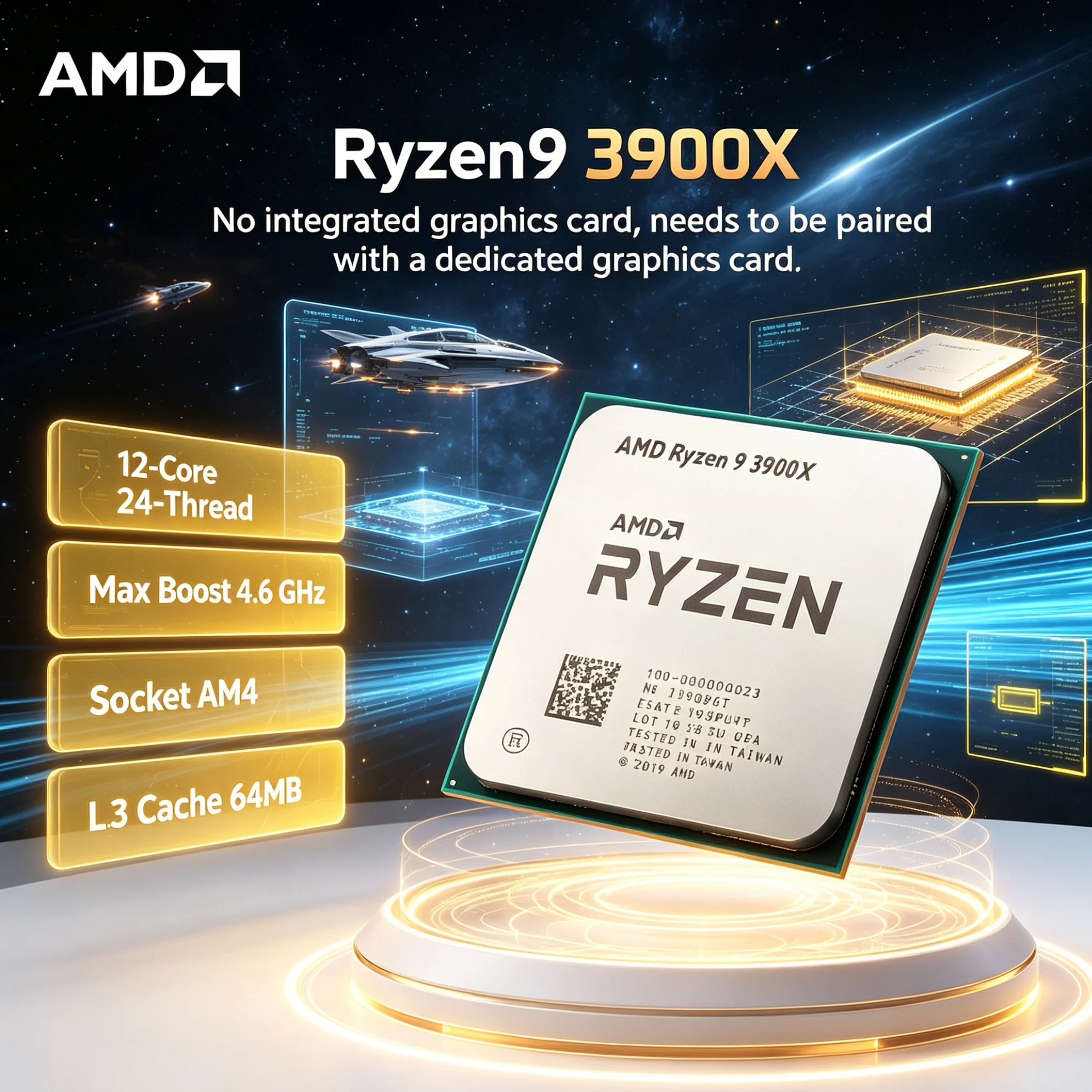 Pc Gaming Ryzen - معالج AMD Ryzen 9 3900X بسرعة