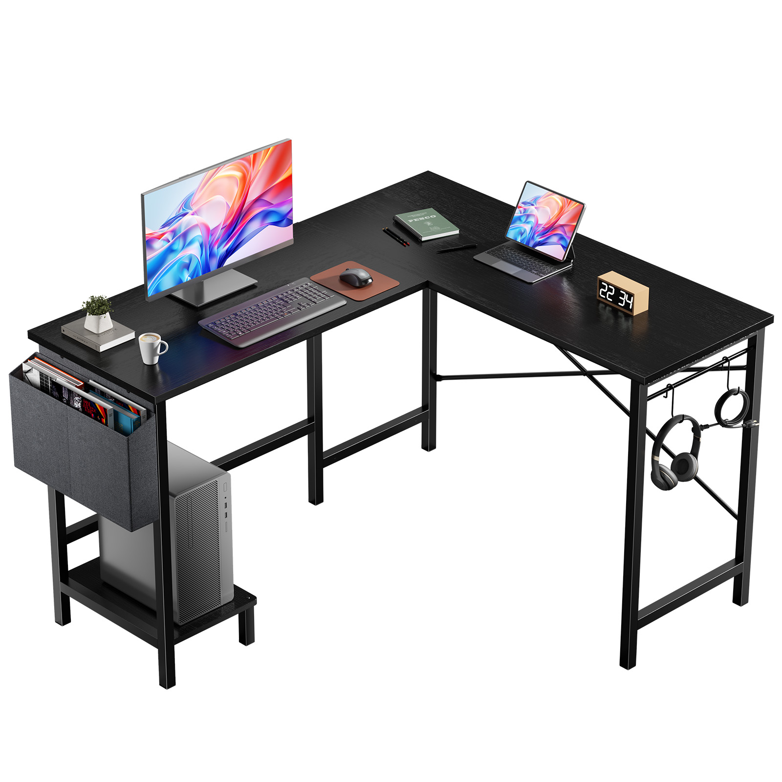 Pc Gaming Center - مكتب كمبيوتر قائم على شكل حرف
