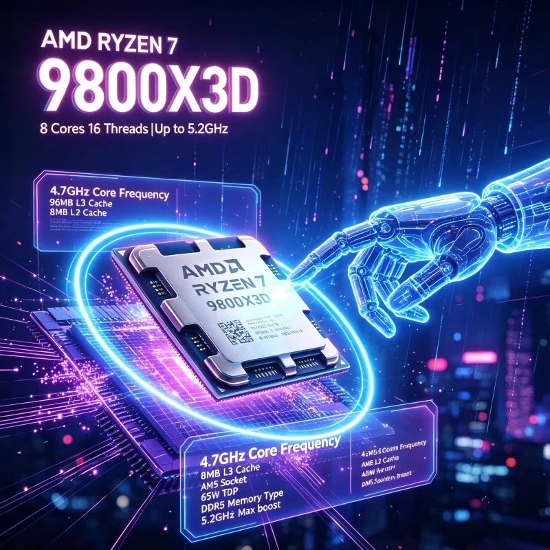 Pc Gaming Ryzen 7 - معالج AMD Ryzen 7 9800X3D AM5