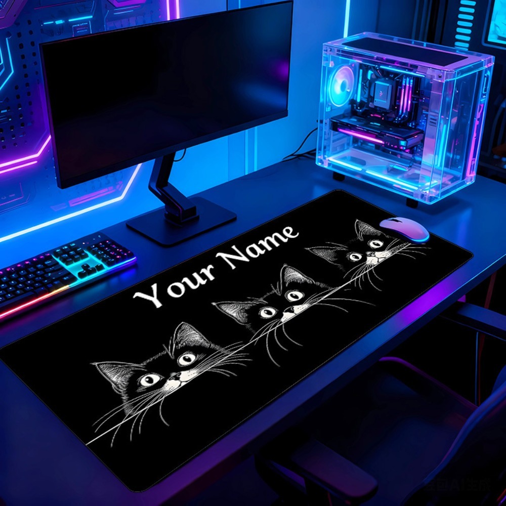 Pc Gaming Names - سجادة مكتب مخصصة بتصميم 3 قطط