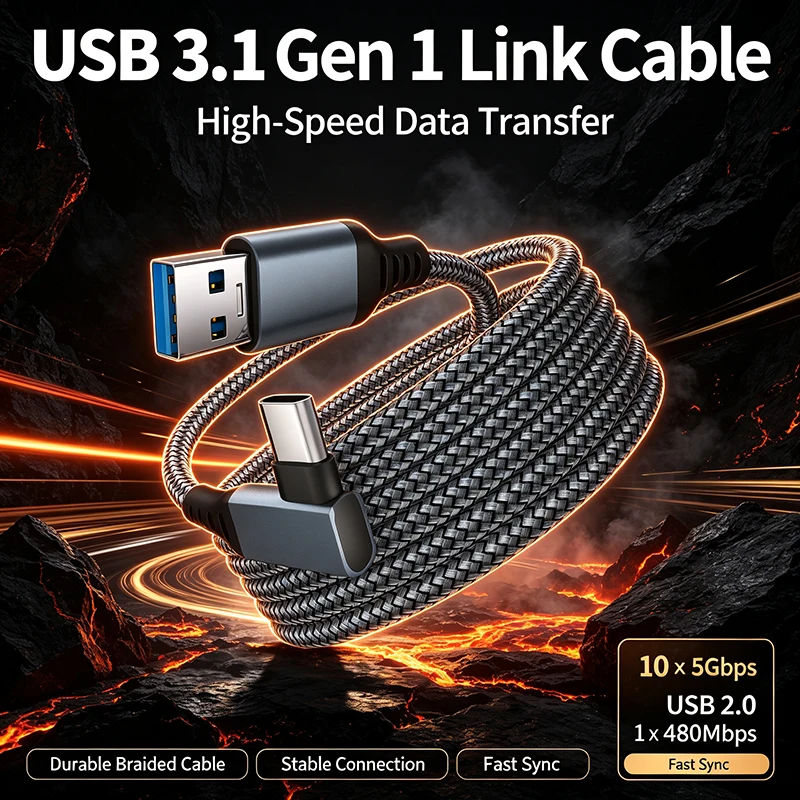 كابل ربط USB A إلى Type-C بطول - مراجعة Pc Gaming Vr Headset وسعره