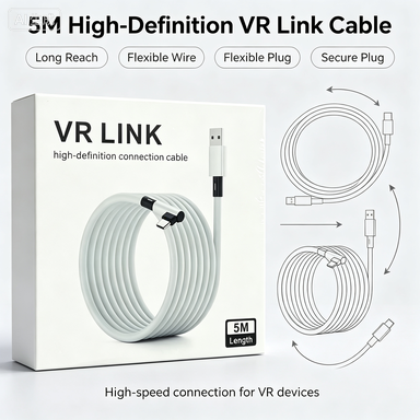 كابل VR طويل بطول 5 أمتار، قاب - مراجعة Pc Gaming Vr Headset وسعره