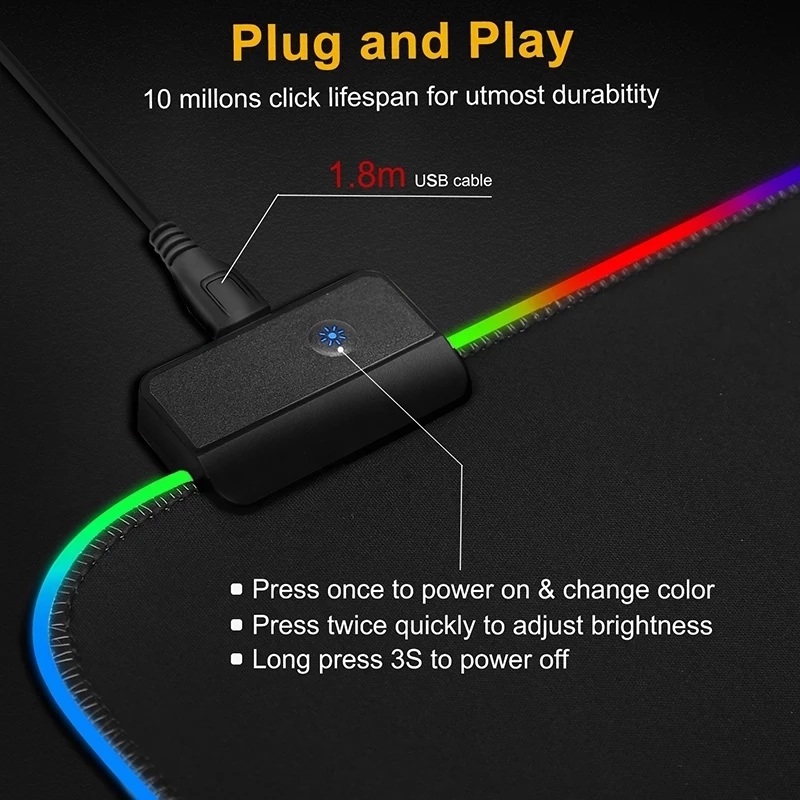 لوحة ماوس بإضاءة LED RGB غطاء  - مراجعة Rgb Keyboard Wrist Rest وسعره