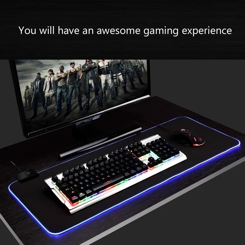 لوحة ماوس بإضاءة LED RGB غطاء  - مراجعة Rgb Keyboard Wrist Rest وسعره
