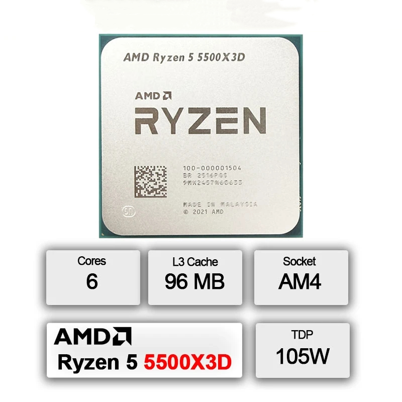 معالج AMD Ryzen 5 5500X3D AM4  - مراجعة Pc Gaming Ryzen وسعره