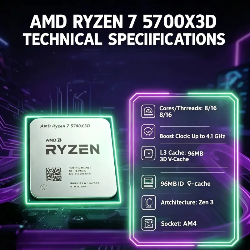 معالج AMD Ryzen 7 5700X3D لبنا - مراجعة Pc Gaming Ryzen وسعره