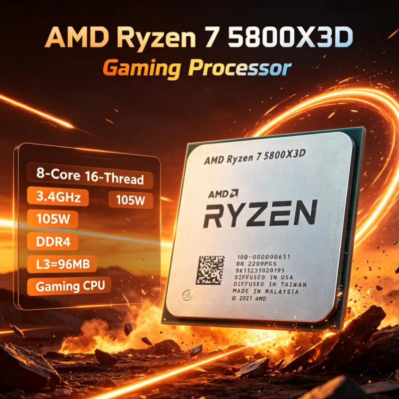 معالج ألعاب AMD R7 5800X3D بسع - مراجعة Amd Cpu Ryzen 7 وسعره