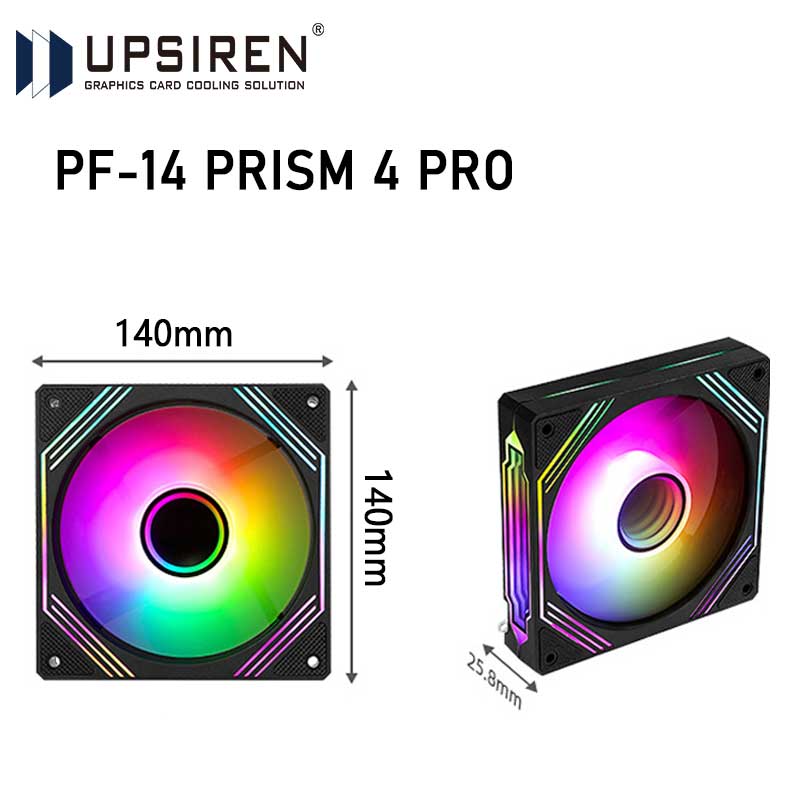 UPSIREN PF-14 PRISM 4PRO مروحة - مراجعة Argb Case Fan وسعره