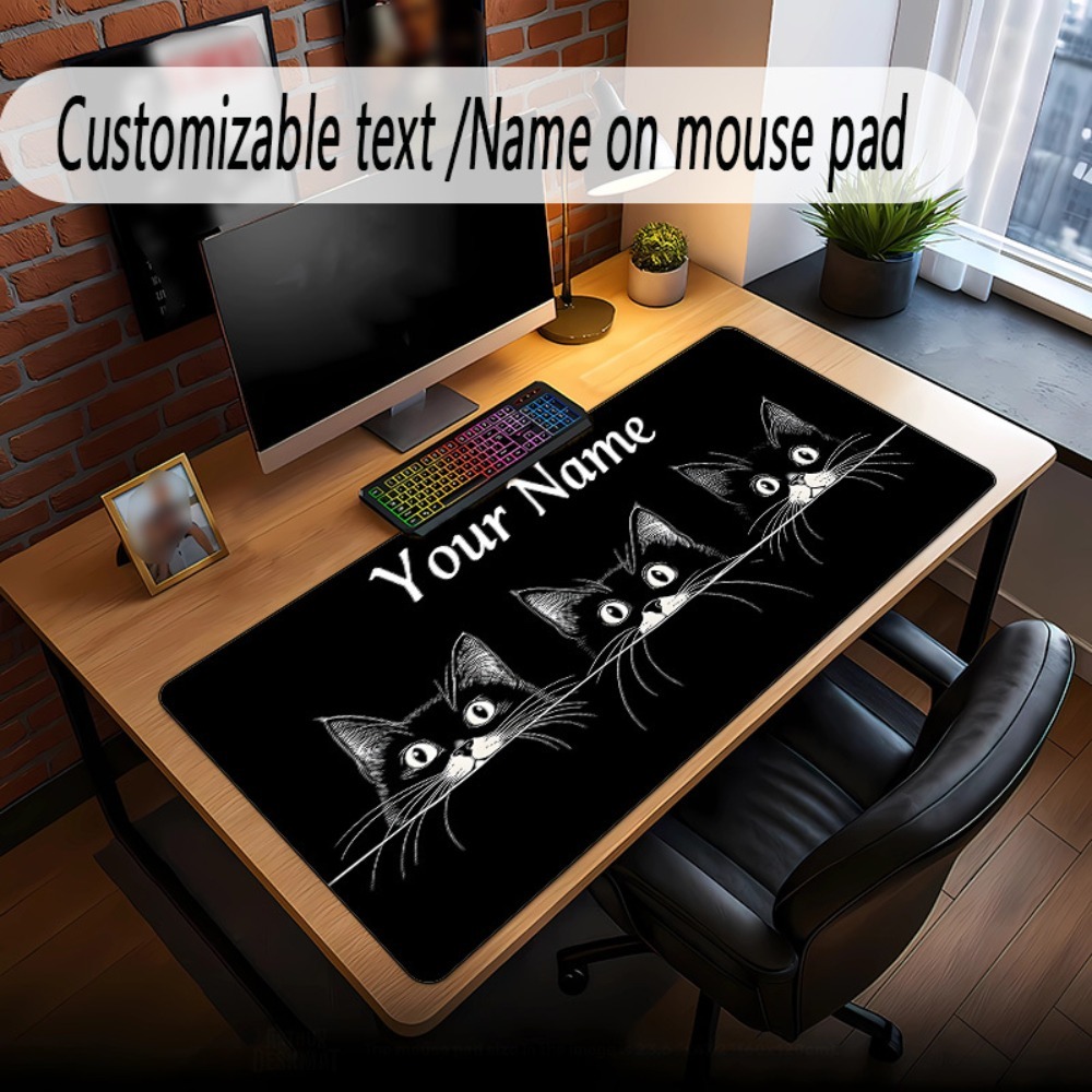 سجادة مكتب مخصصة بتصميم 3 قطط  - مراجعة Pc Gaming Names وسعره